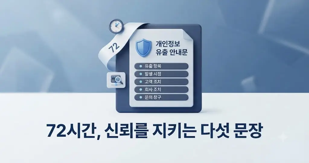 개인정보 유출 고객 안내문 작성법