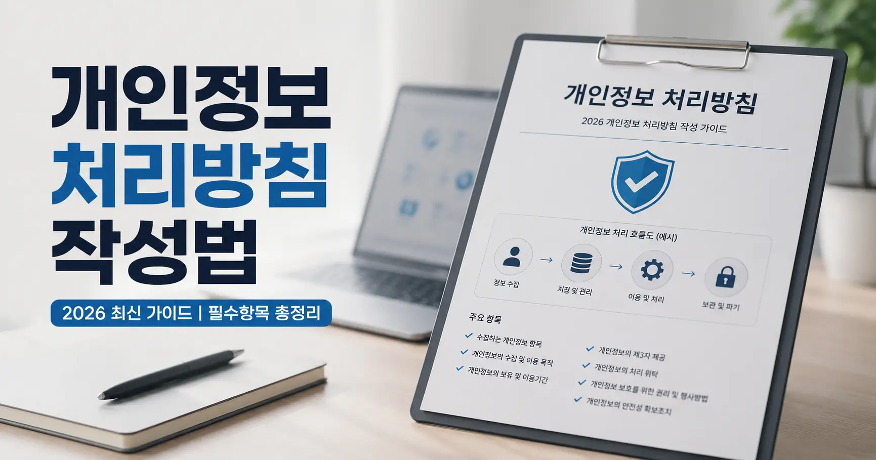 개인정보 처리방침 작성 방법