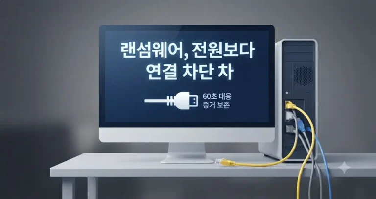 랜섬웨어 감염 컴퓨터 전원 종료