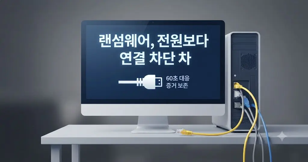 랜섬웨어 감염 컴퓨터 전원 종료