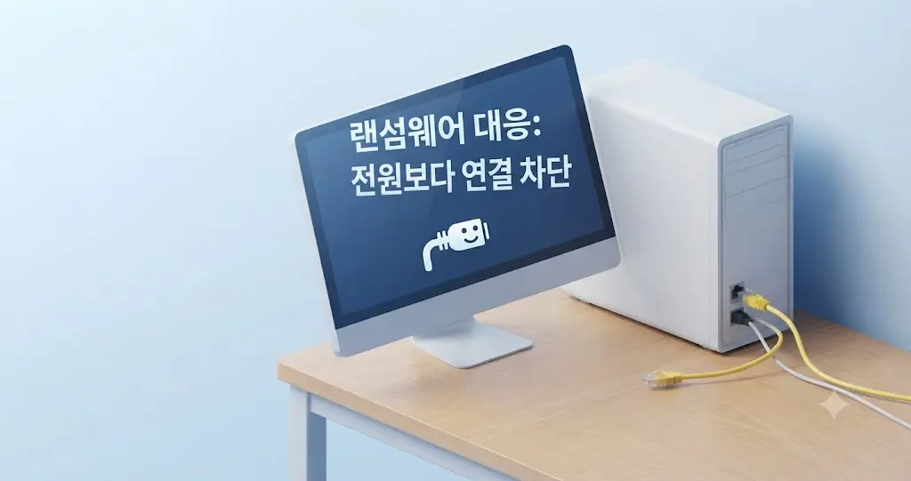 랜섬웨어 감염 컴퓨터 전원 종료