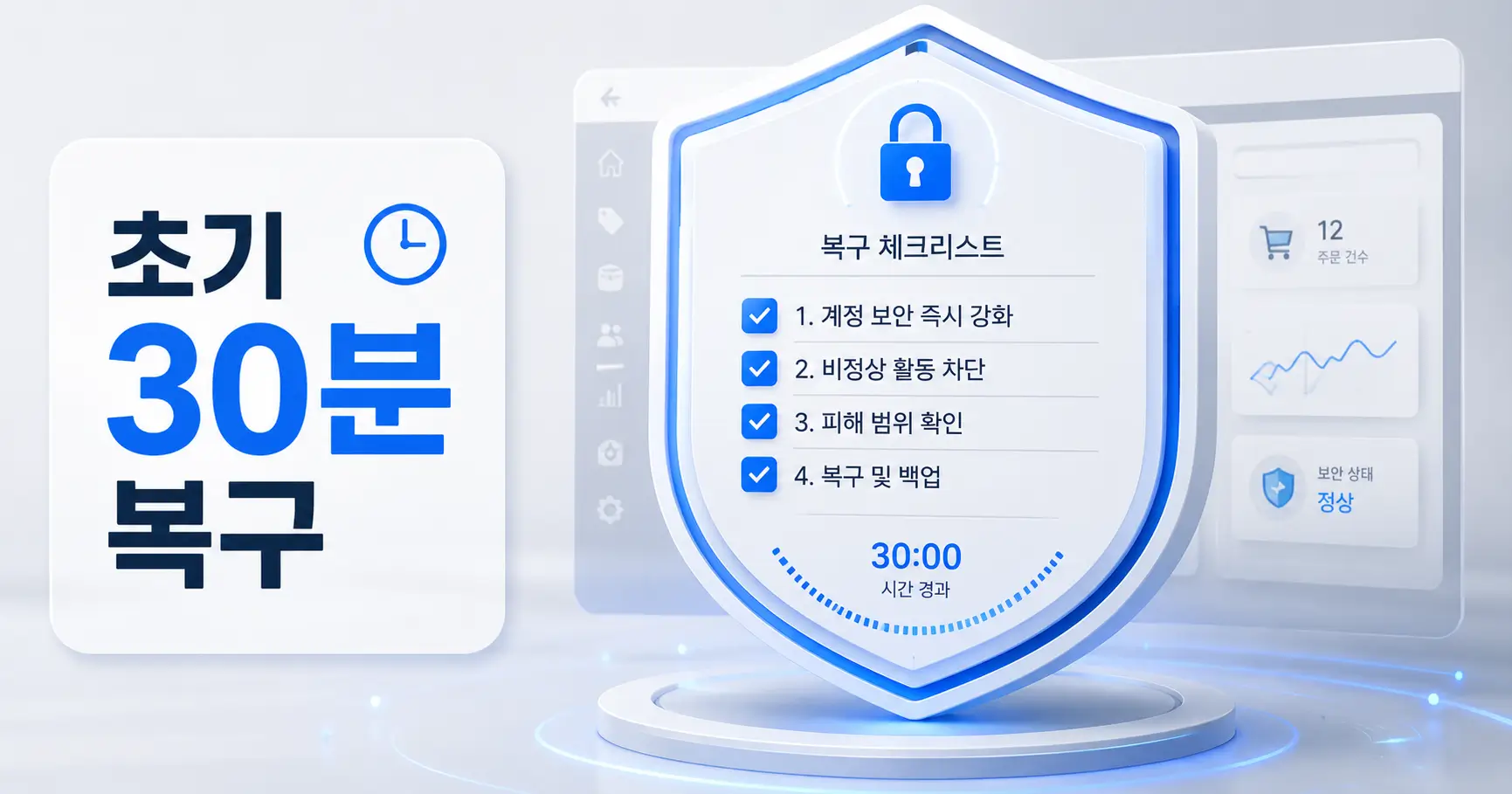 카페24 쇼핑몰 관리자 계정 해킹 대응법 초기 30분 복구 순서 4 카페24 관리자 계정 해킹 대응