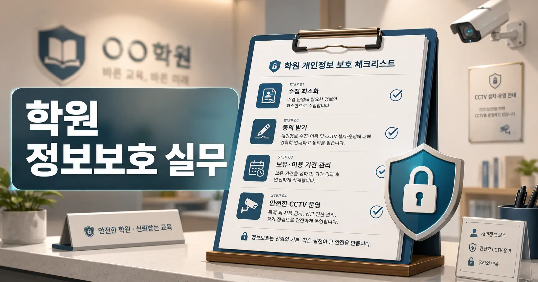 학원 개인정보 관리와 CCTV 운영 방법 -동의서보다 먼저 고쳐야 할 운영 습관 3 학원 개인정보 관리