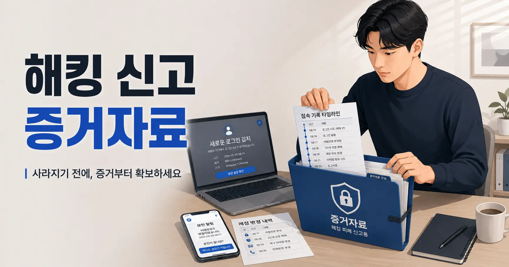 해킹 피해 경찰 신고 증거자료