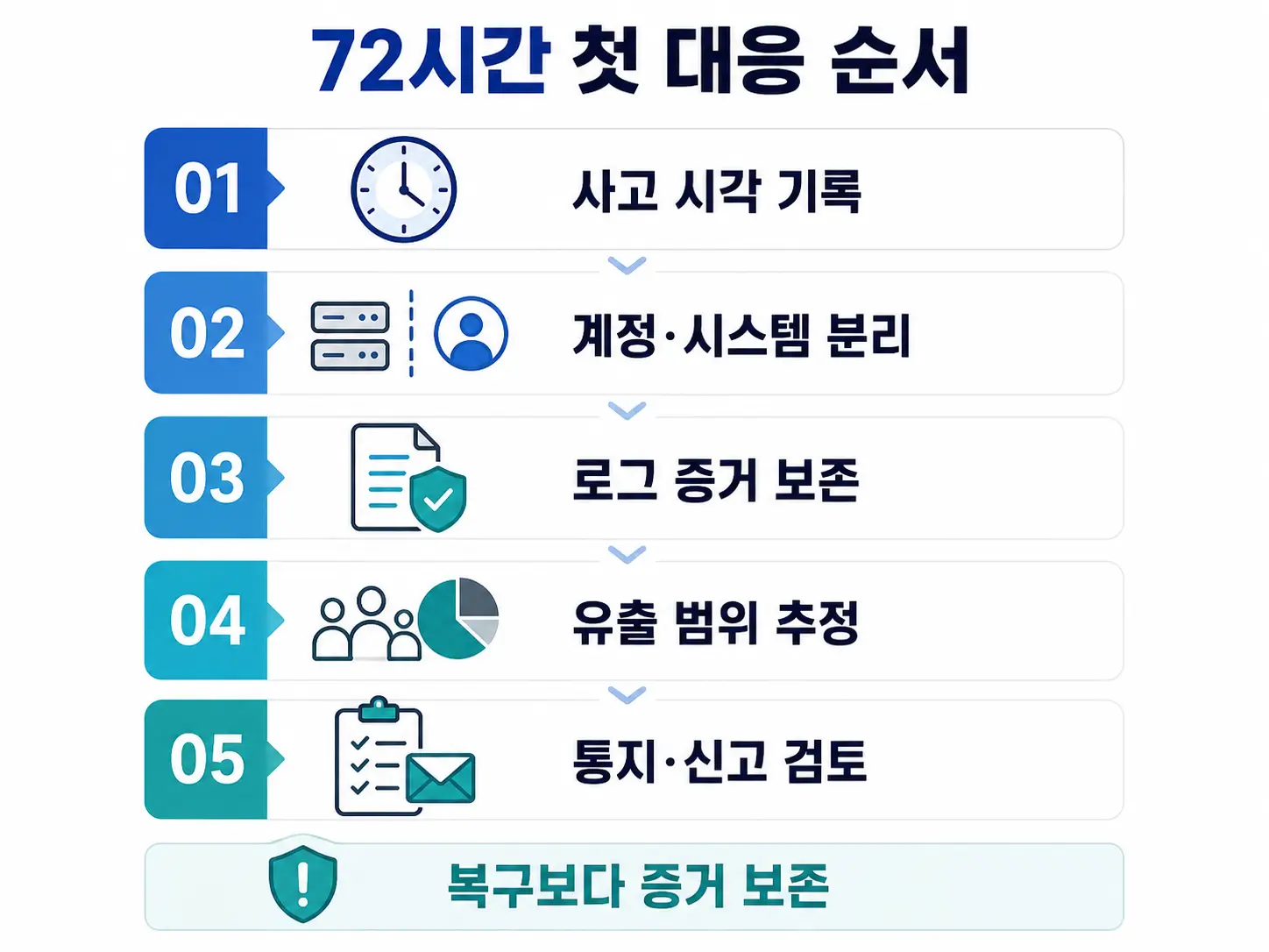 개인정보 유출 비용을 단순히 피해 인원과 금액의 곱셈으로 계산하지 않고 피해자 배상, 사고 대응, 고객 대응, 법률·보험, 행정·개선 비용으로 나누는 비교 장면
