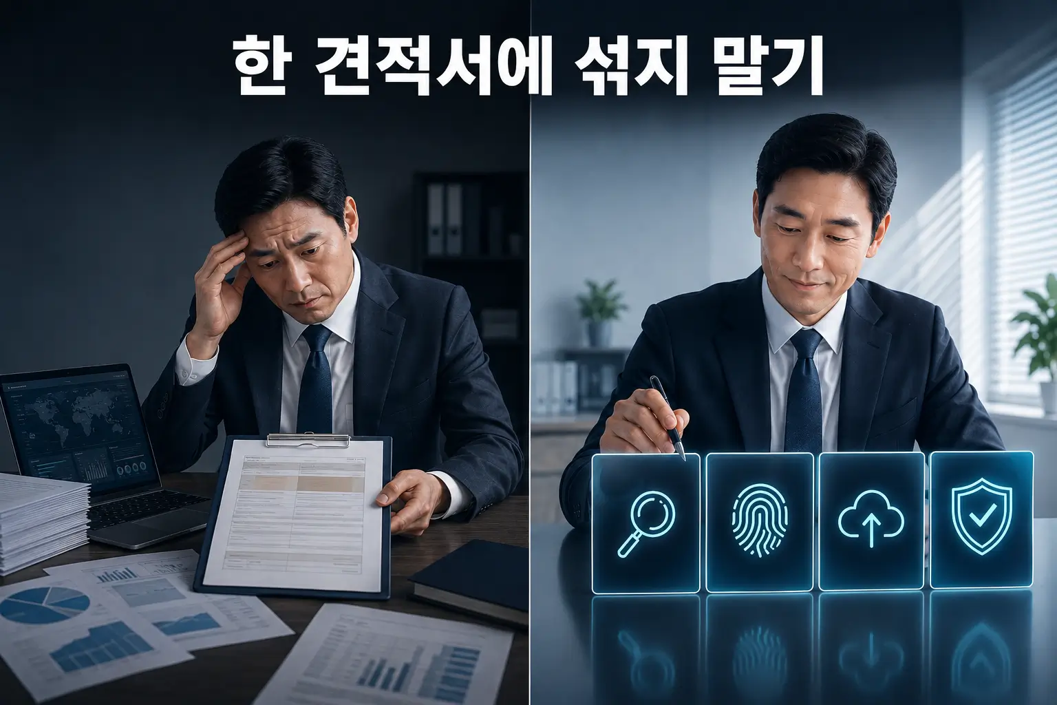 해킹 사고 대응 견적을 한꺼번에 묶지 않고 조사·포렌식·복구·보안 개선 비용으로 나눠 확인하는 모습